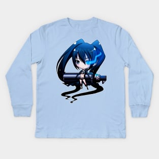 Chibi Black Rock Shooter Kids Long Sleeve T-Shirt